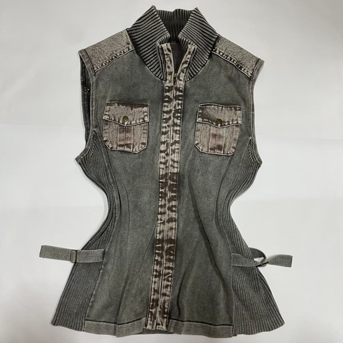 Shop 502 y2k 페어리 그런지 포켓 집업 나시 상품이미지2