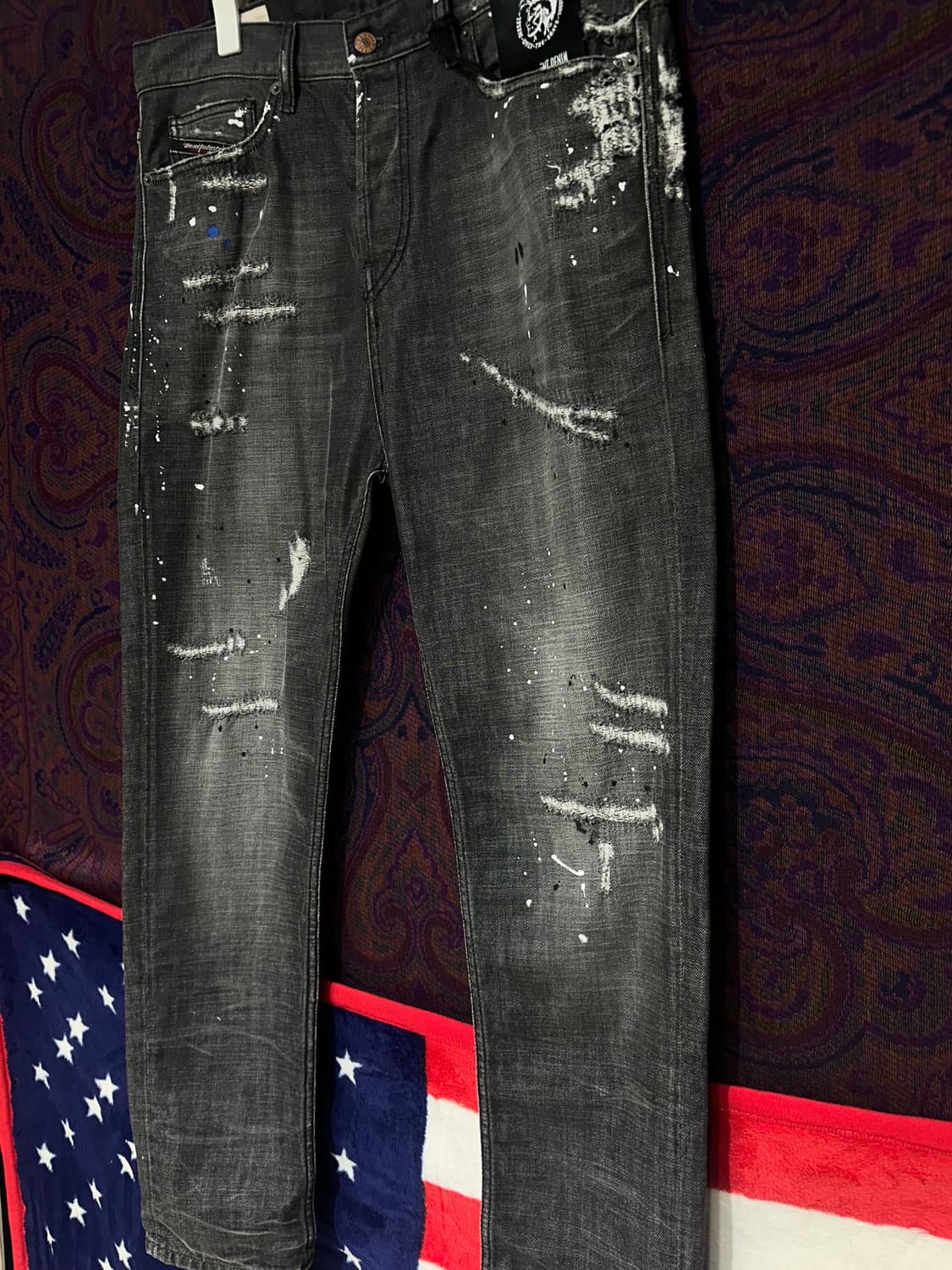 디젤 D-VIDER 데님 흑청 팬츠 신품 상품이미지3