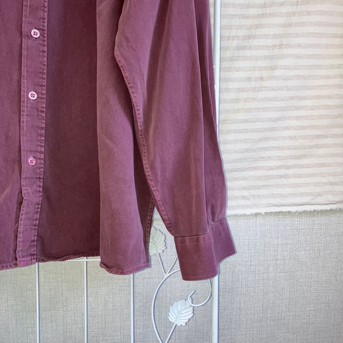 빈티지 피그먼트 긴팔 셔츠 y2k 스트릿 갸루 펑키459  fabric 상품이미지3