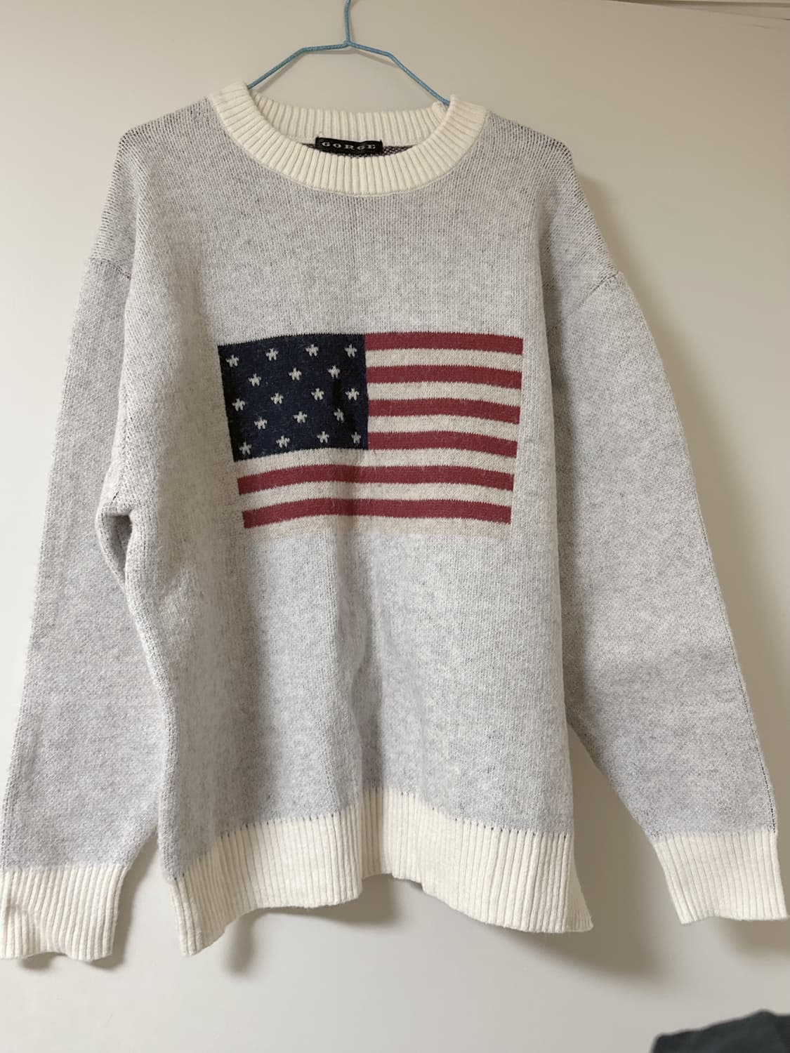 일본빈티지 성조기 니트 상품이미지1