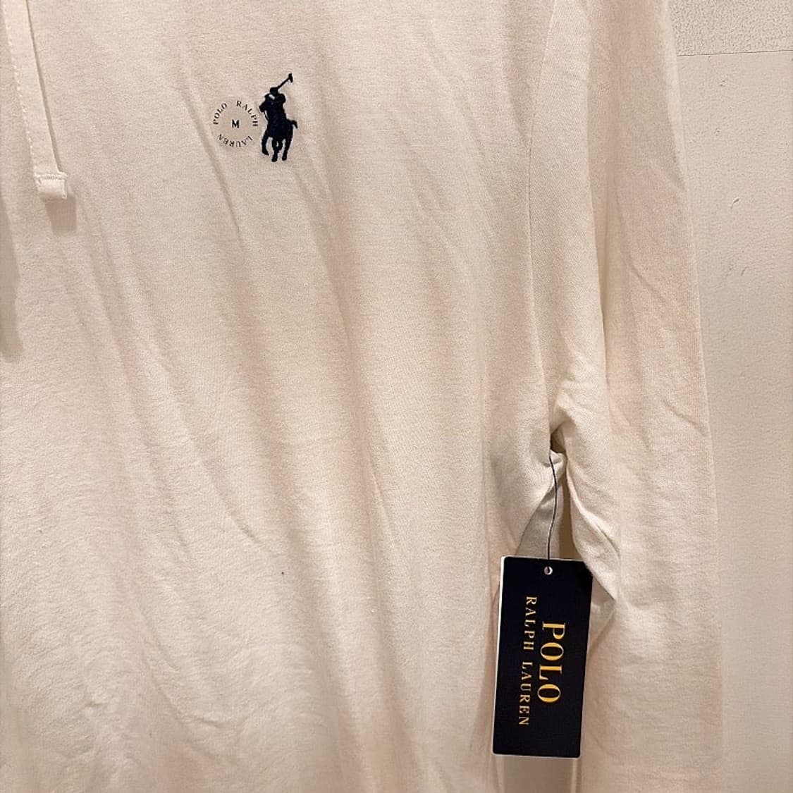 (정품/새상품) 폴로 랄프로렌 남성 화이트 후드 롱슬리브 상품이미지3