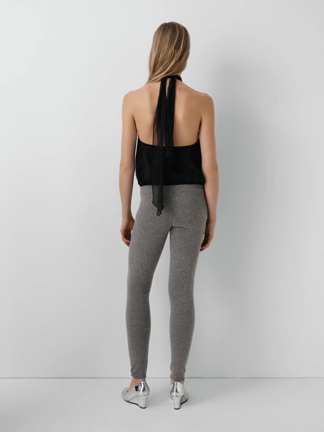 [S,M]기마구아스 Boa 시어 홀터넥 슬리브리스 탑/블랙 상품이미지5