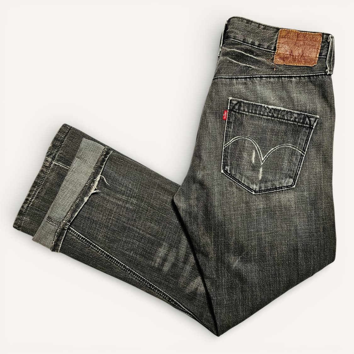 [32X30][리바이스]00's 701s스트레이트 디스트로이드페이드 데님 상품이미지3