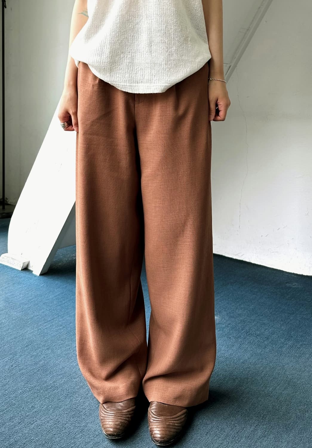 1 pleats high gauge poly trousers  상품이미지4