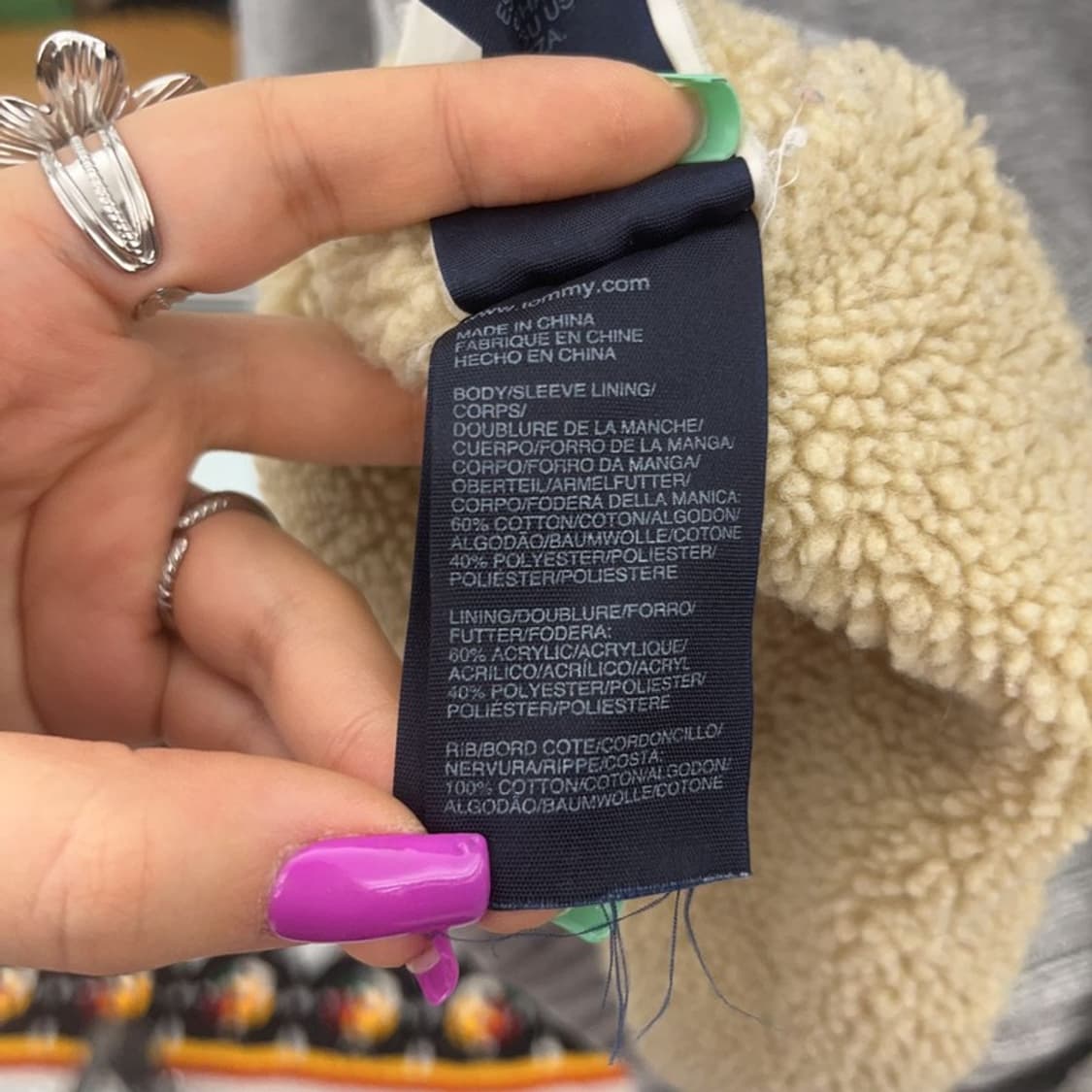 타미힐피거 빈티지 폭닥 슬림 양털 후드 집업 M C07204 상품이미지6