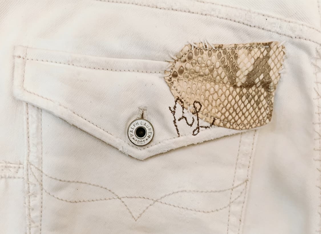 [RALPH LAUREN] 정품 파이톤 가죽 패치 디스트로이드 데님 상품이미지8
