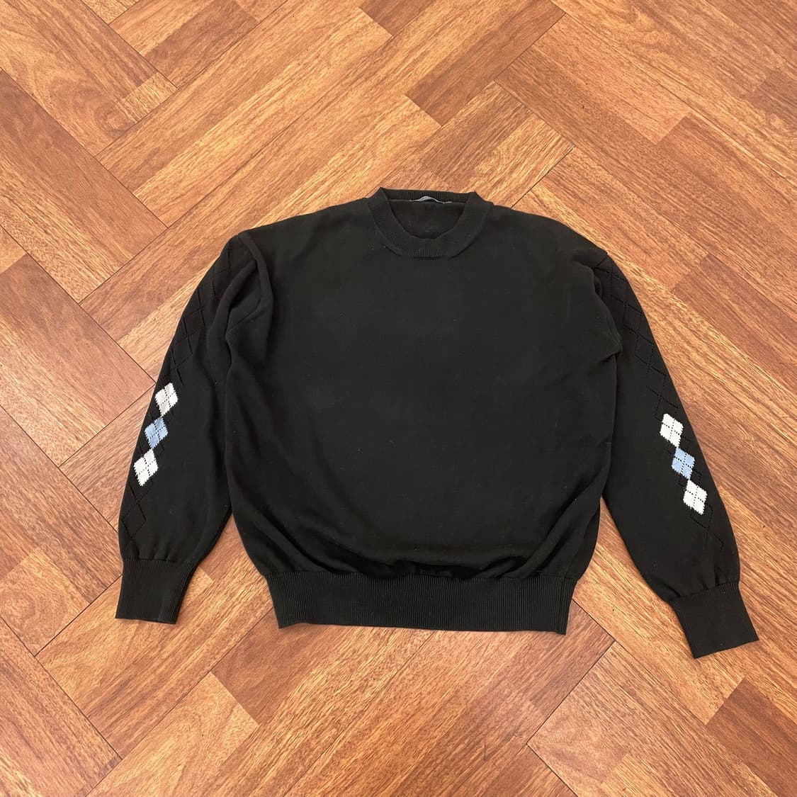 해칭룸 아가일 니트 상품이미지2