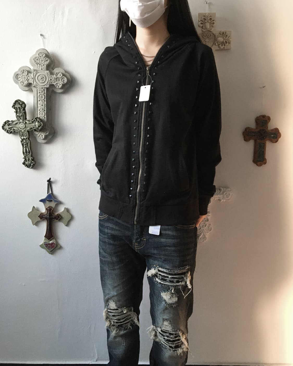 Stud point hood zip up 상품이미지5