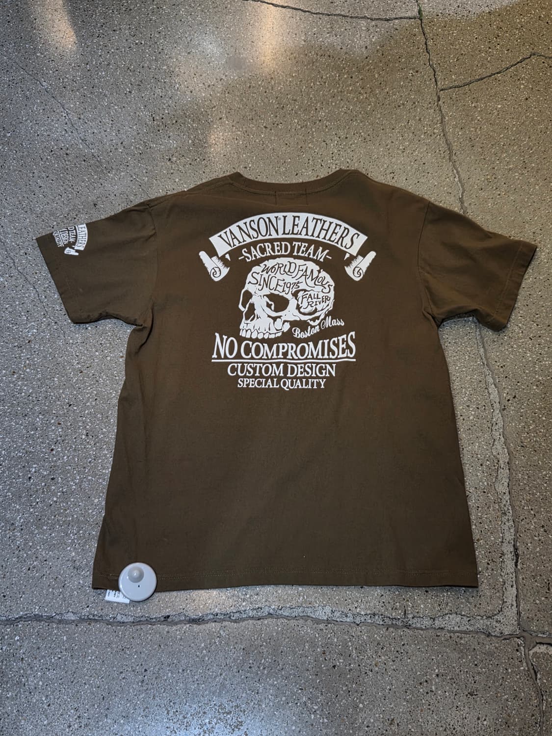 Vanson 밴슨 스컬 해골 카키 반팔티 상품이미지6