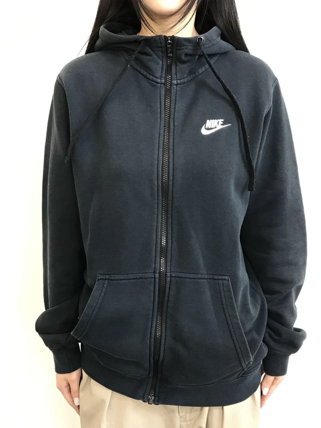 Nike Navy Zip Hoodie Classic Logo 상품이미지2