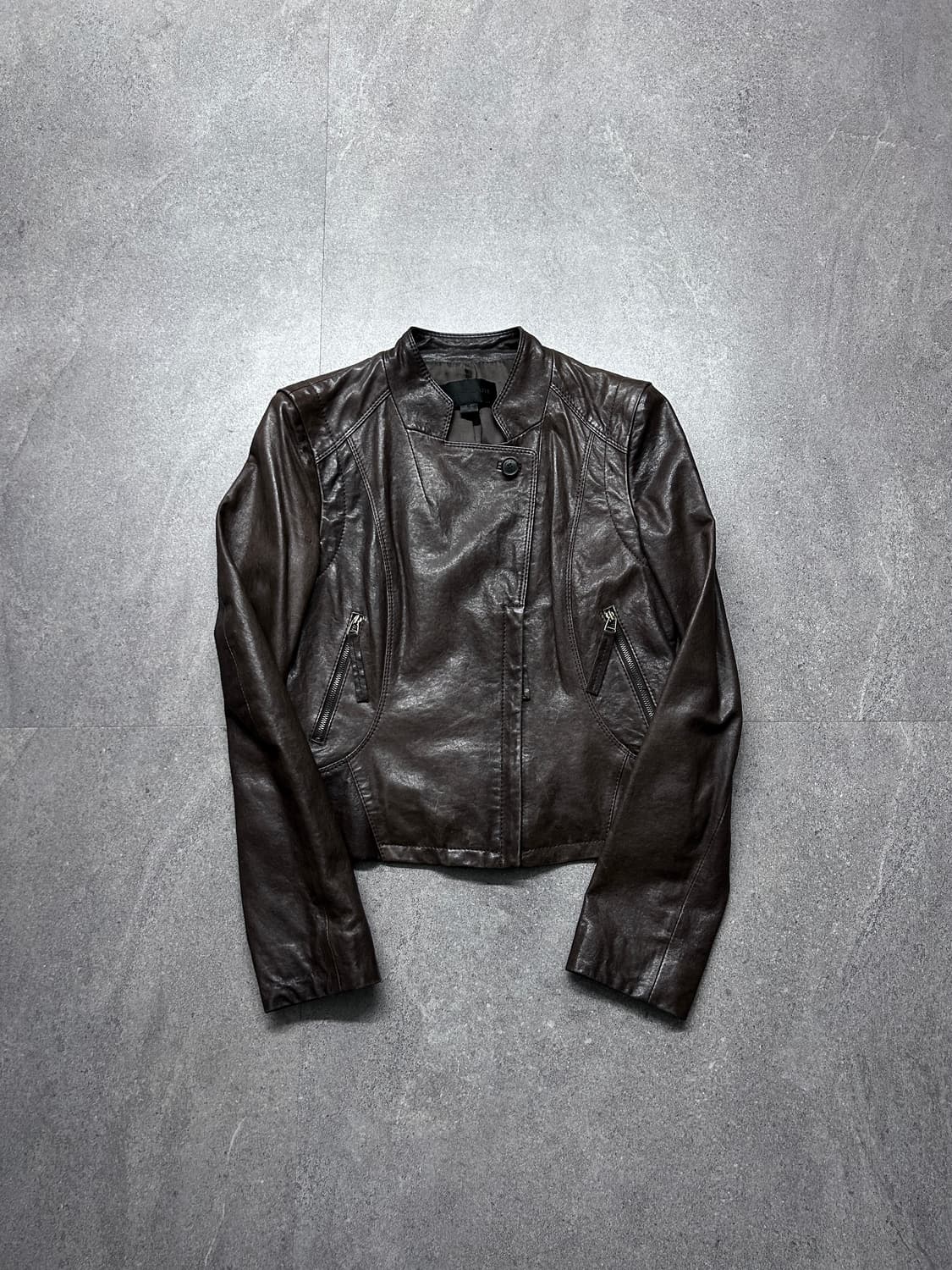 질 스튜어트 비대칭 레더 자켓 상품이미지1