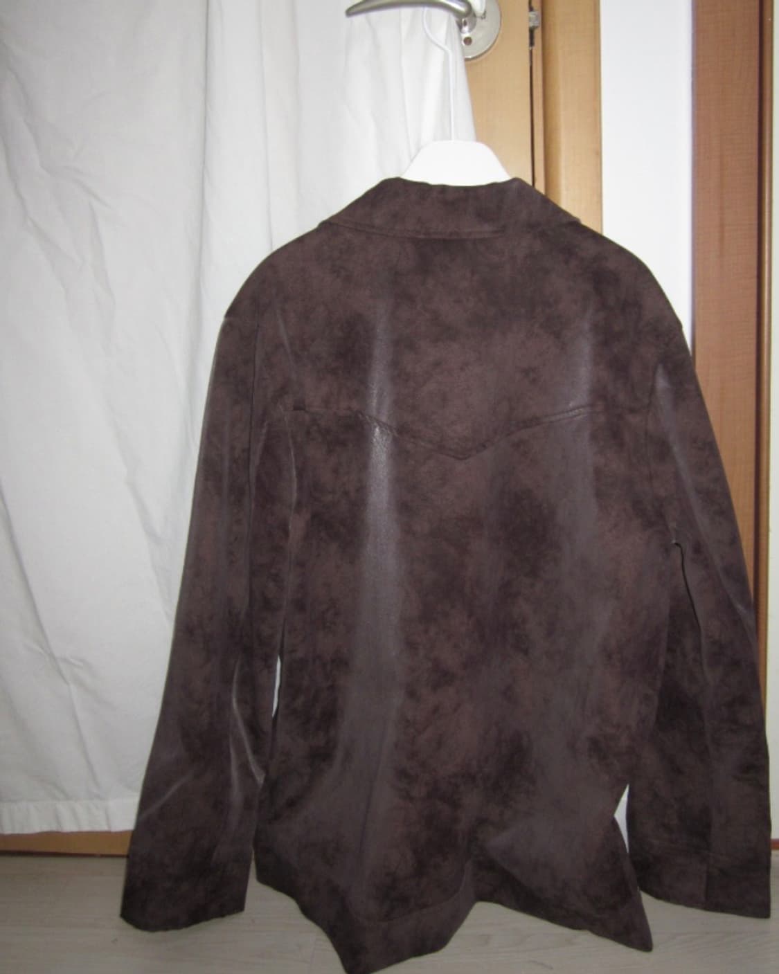 버건디 레더 자켓 상품이미지3