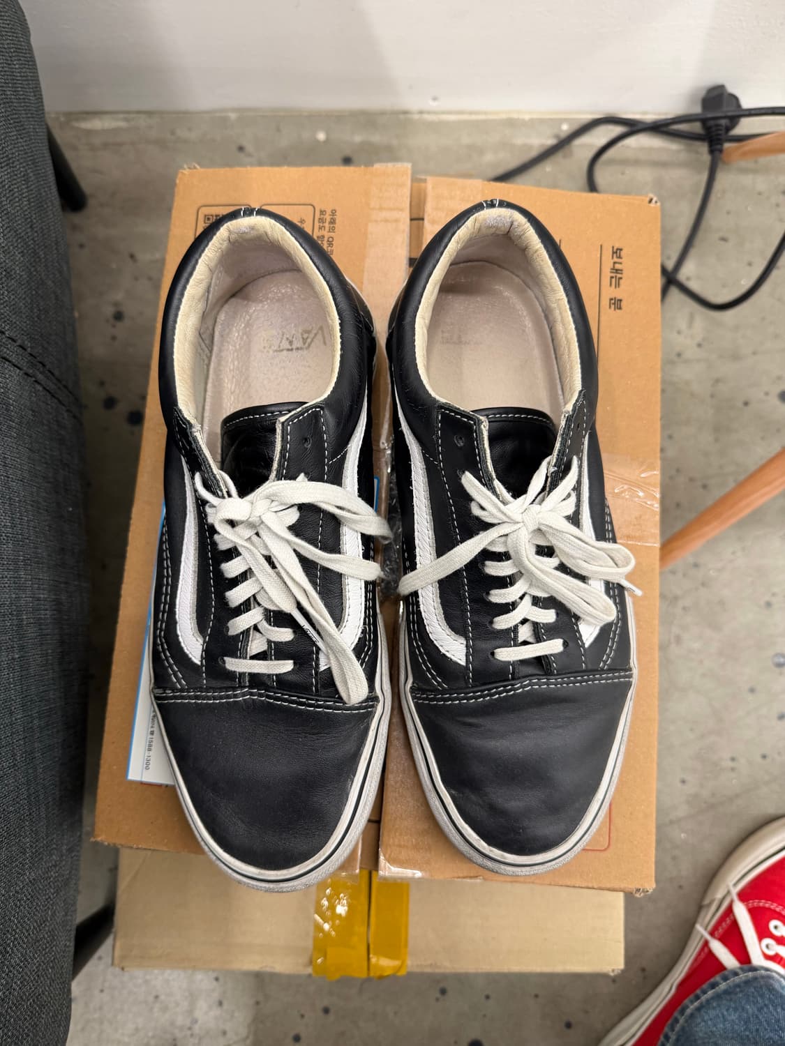 반스 올드스쿨 레더 볼트 og 265 (지디반스 레드탭) 상품이미지2