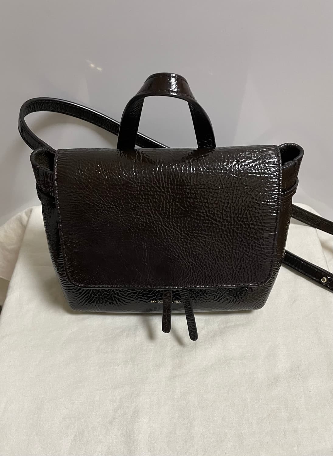 만수르가브리엘 레이디백 미니 숄더백 크로스백 토트백 카카오 송아지가죽 상품이미지4