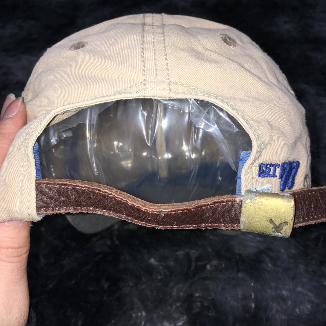 투티/0354 AMERICAN EAGLE 가죽끈 모자 베이지 상품이미지6