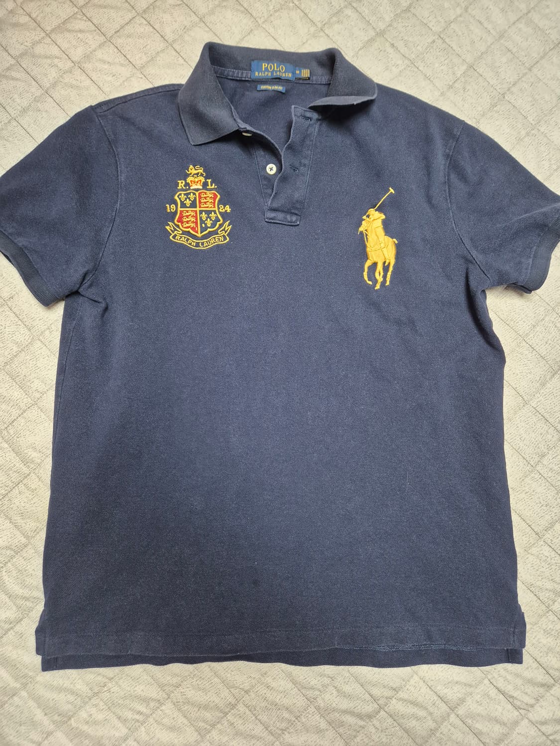 폴로 랄프로렌 빅포니 크레스트 반팔 카라티 네이비 상품이미지2
