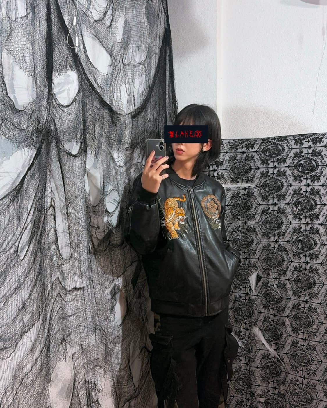 Japanese leather tiger Sukajan(unisex) 상품이미지3