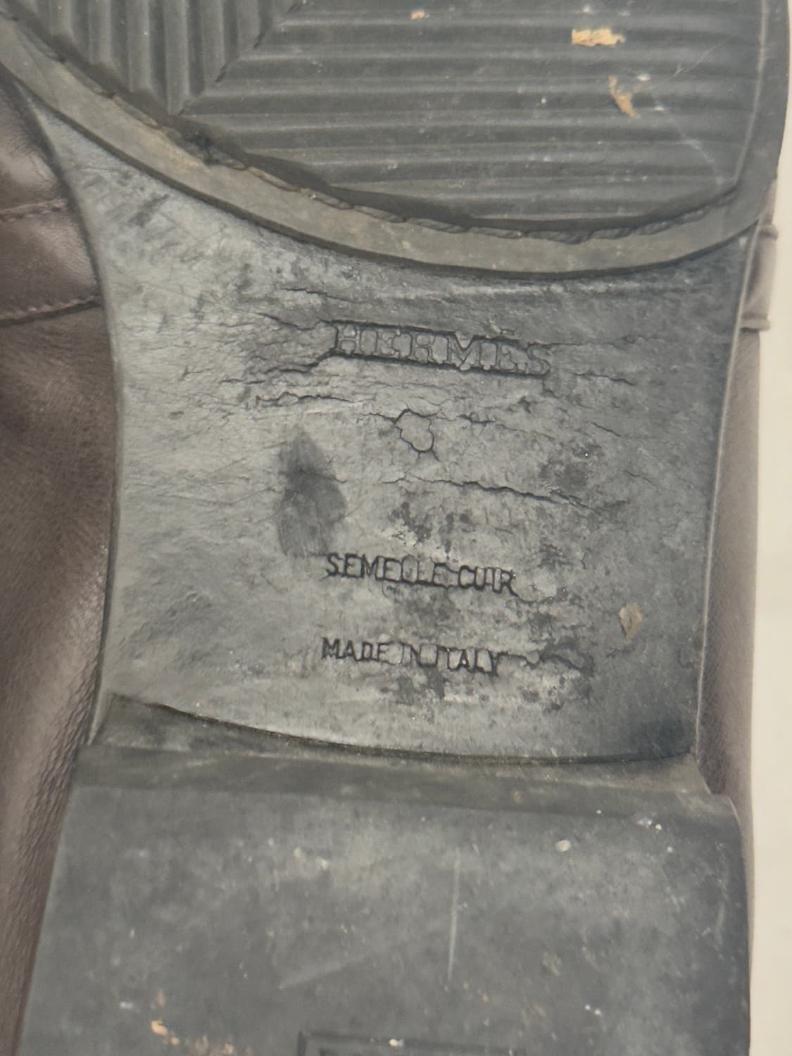 00s 에르메스 브라운 레더 로퍼 상품이미지5