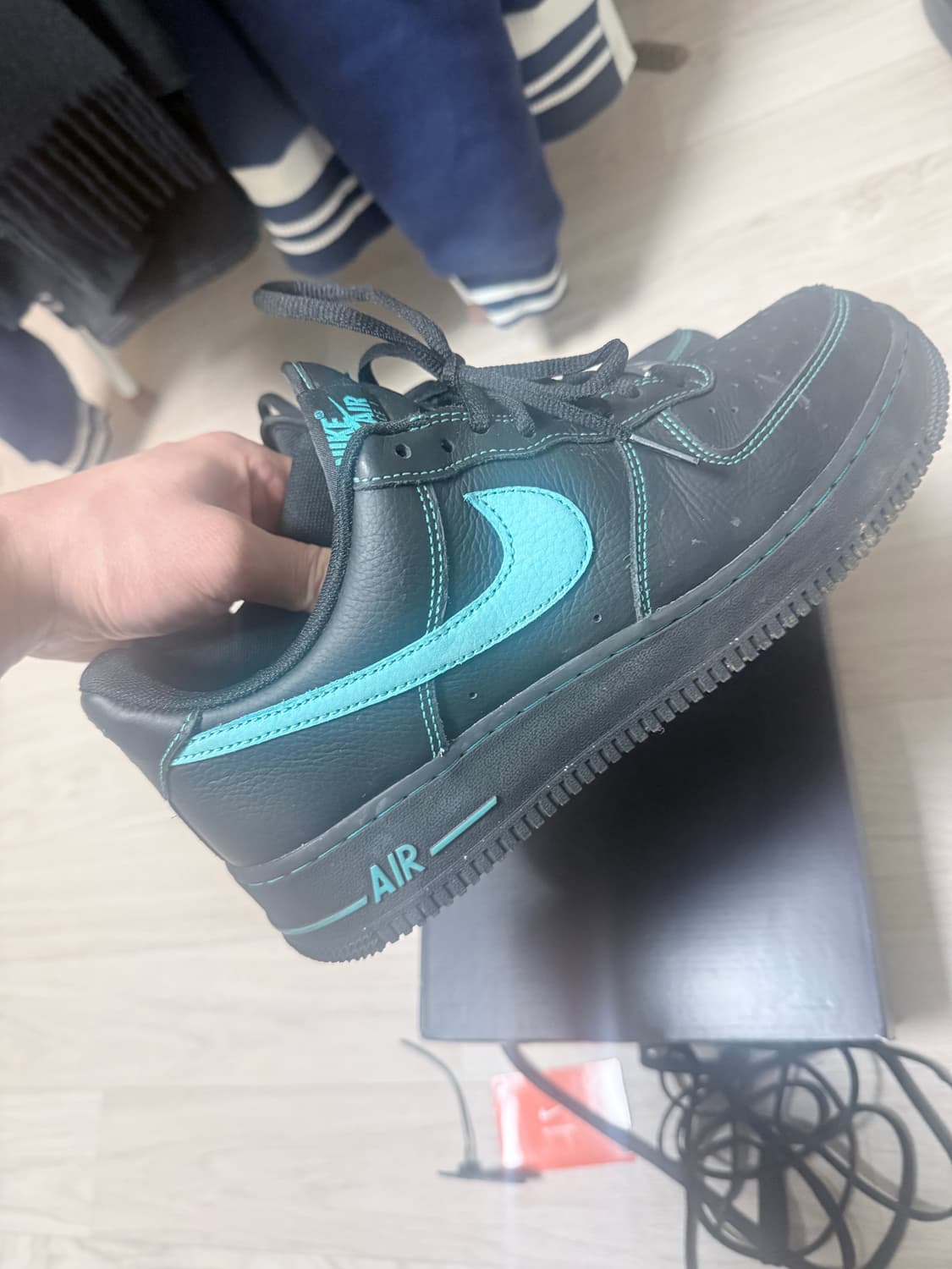 크림구매) 나이키 에어포스 티파니 색 오로라 그린 270미리 상품이미지1