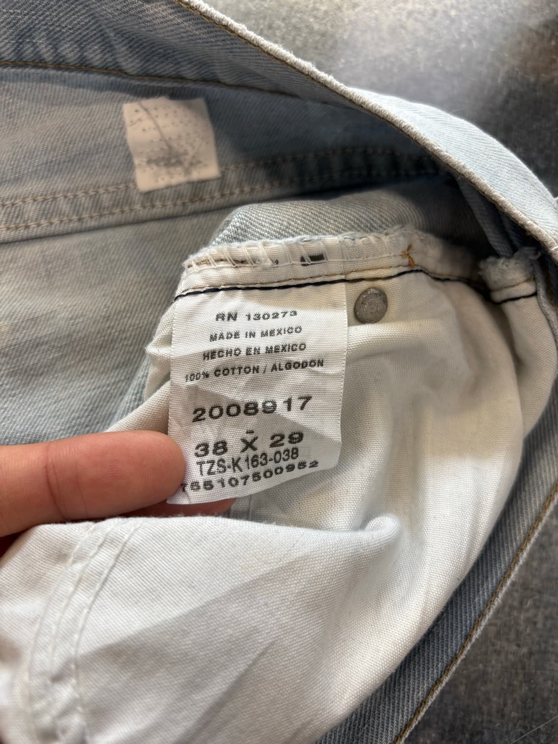 00s 리 연청 파우더 워싱 데님 상품이미지4