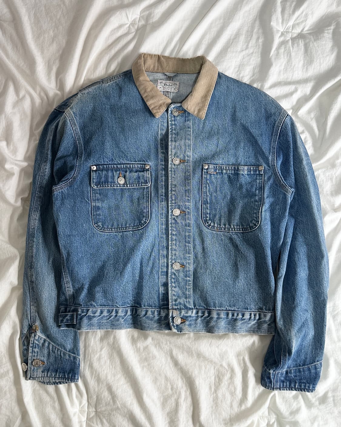 80s usa og polo dungarees denim jacket 상품이미지1