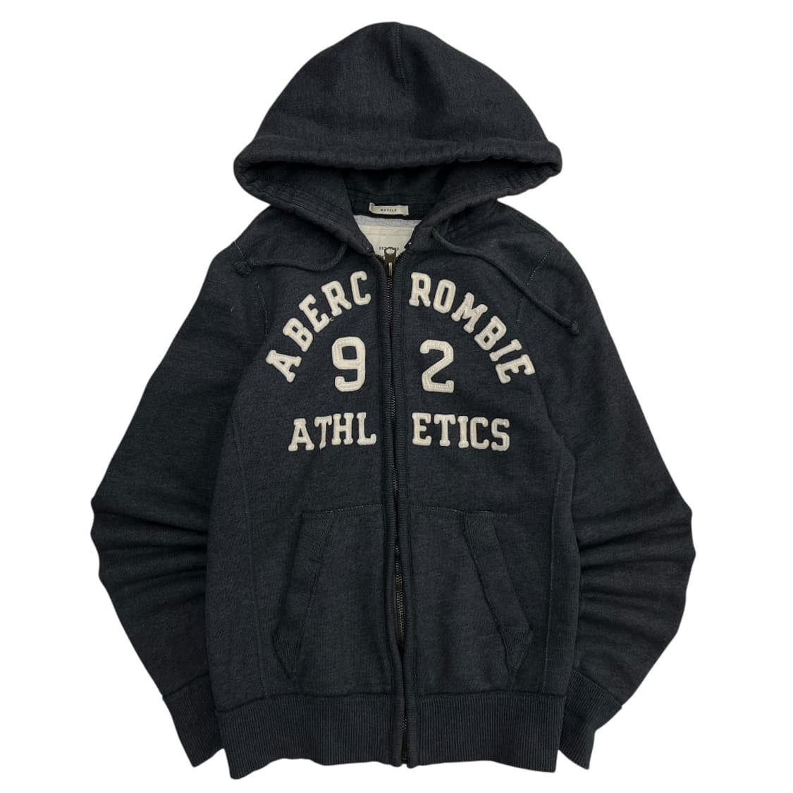 아베크롬비 화이트 센터로고 차콜 후드집업 S 상품이미지2