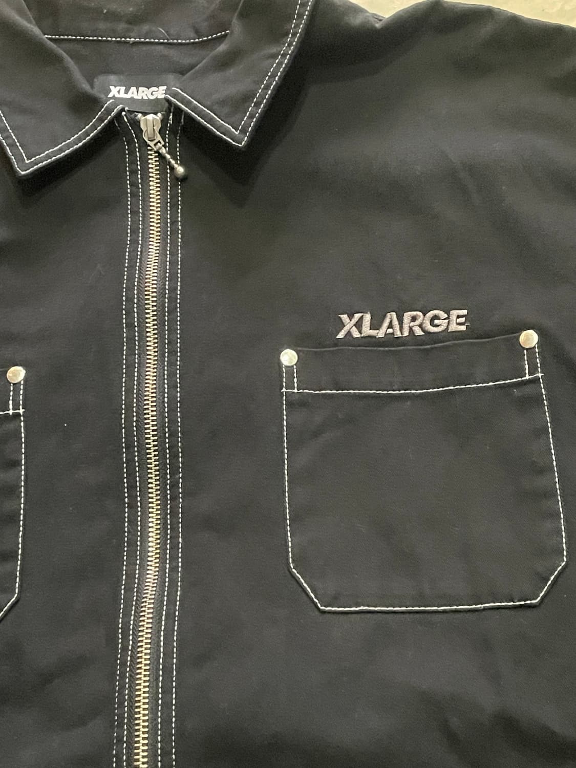 XLARGE 반팔 집업 블랙 XL 상품이미지5