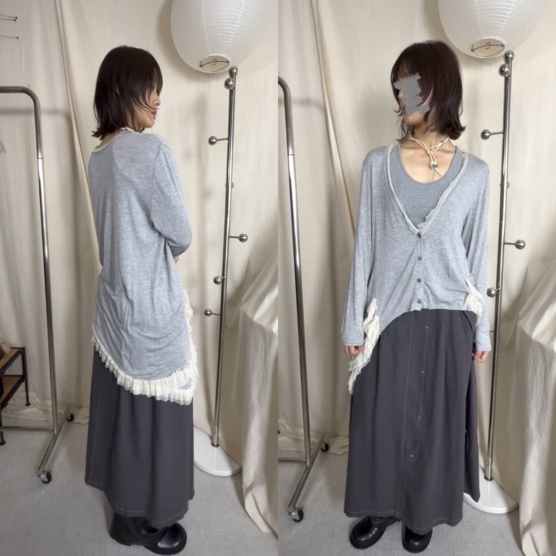 매쉬 레이스 롱 가디건 상품이미지1