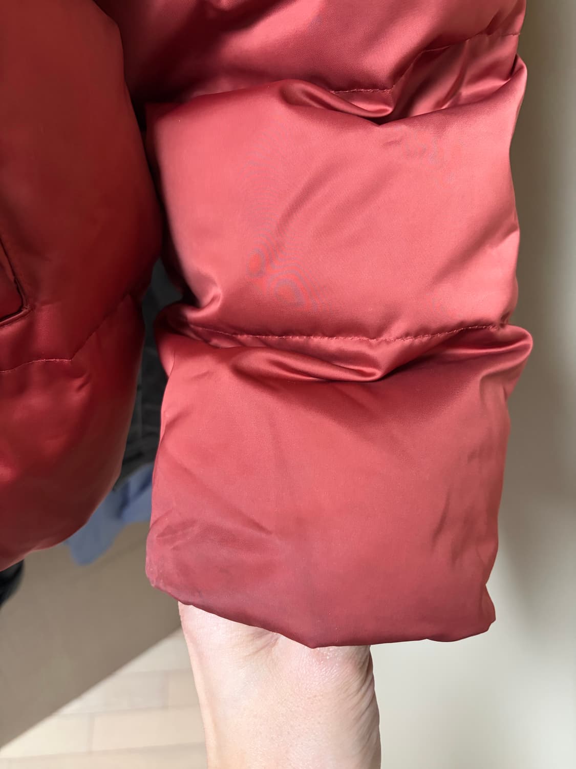 디프리크 패딩 버건디 3사이즈(xl사이즈감) 상품이미지4