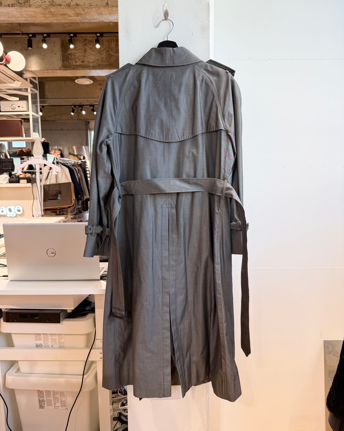 버버리 그레이 더블 트렌치 코트  상품이미지7