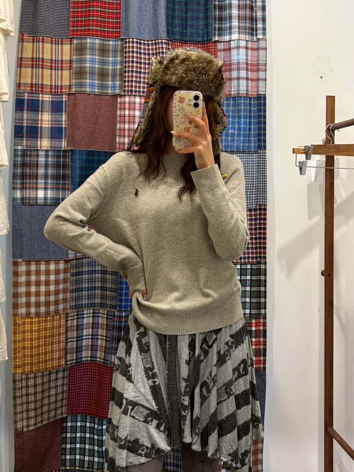 폴로 그레이 코튼 니트 상품이미지4