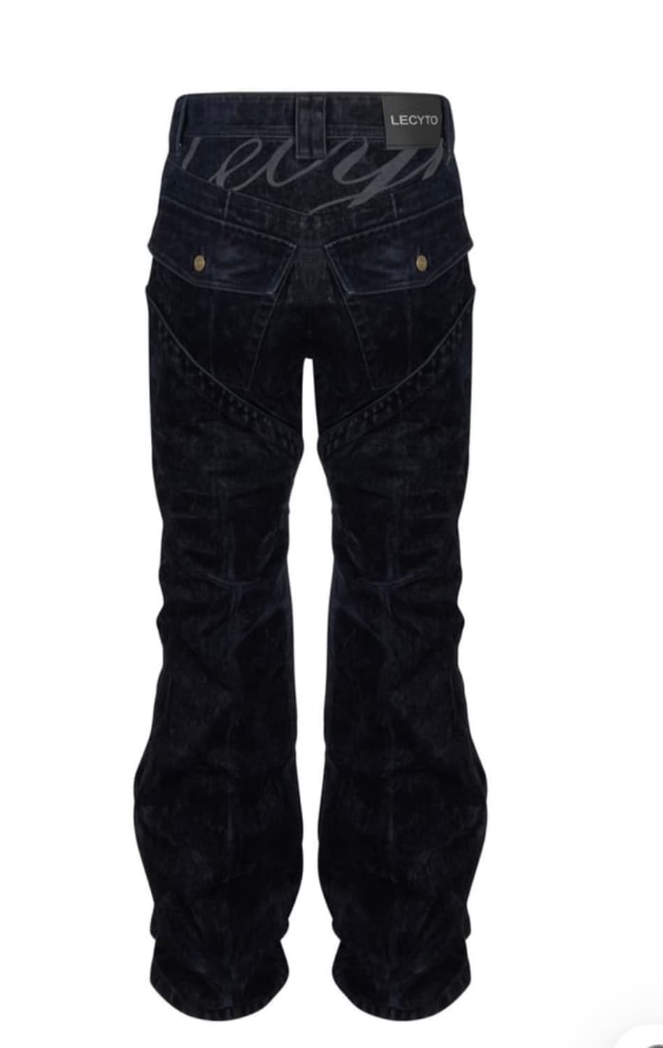 Lecyto 트랜스퍼 벨벳 데님 L 새상품 상품이미지2