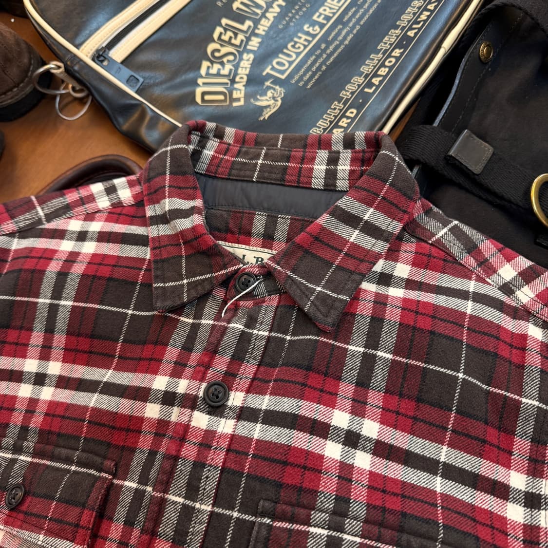 엘엘빈 라이트 퀄팅 셔츠 자켓 M 상품이미지3