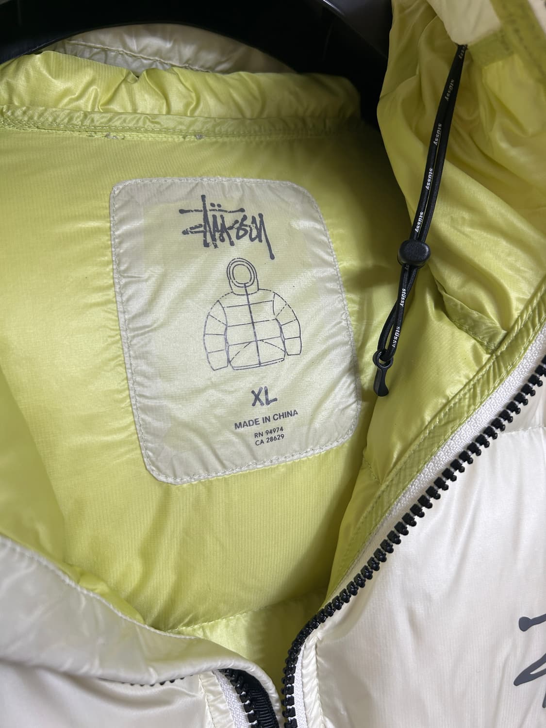 [XL] 스투시 마이크로립스탑 푸퍼 다운 화이트 본 상품이미지3