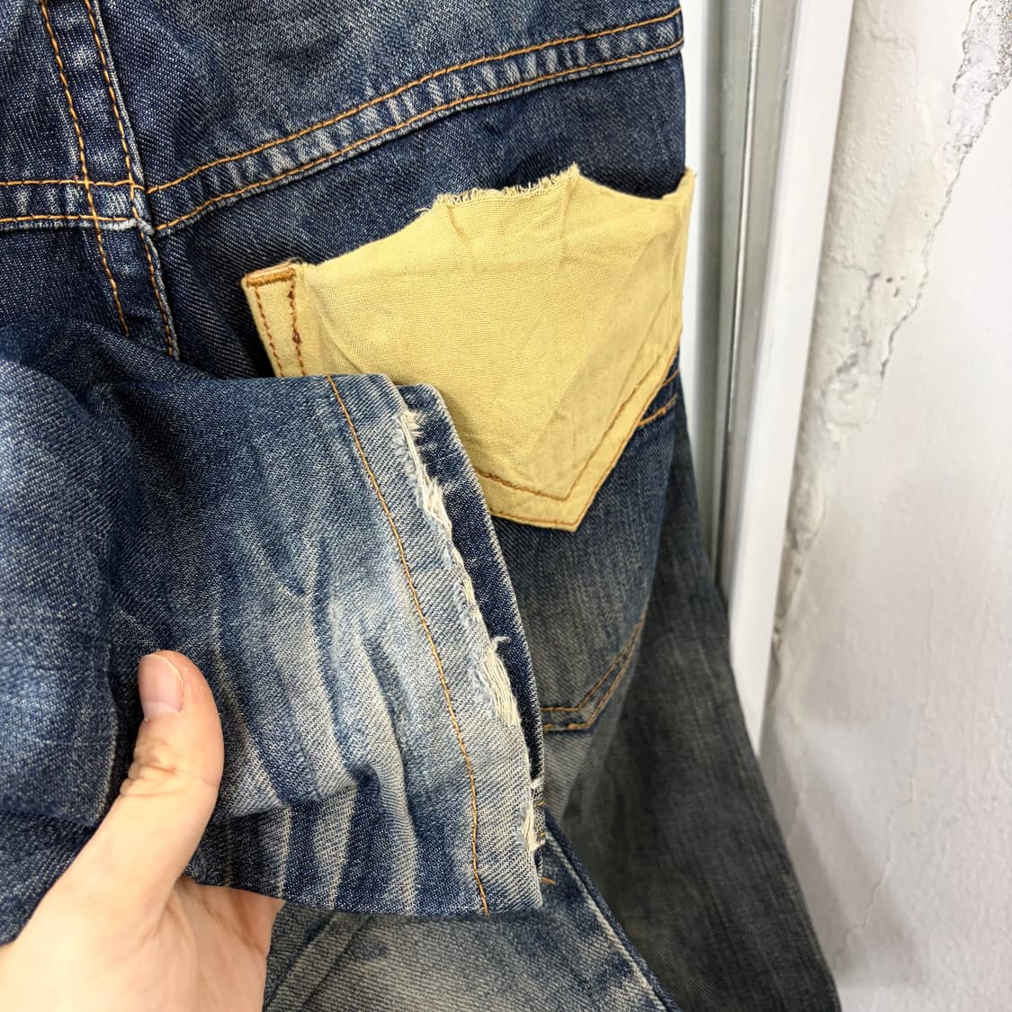 Fuzzy 워시드 데님 팬츠 상품이미지10