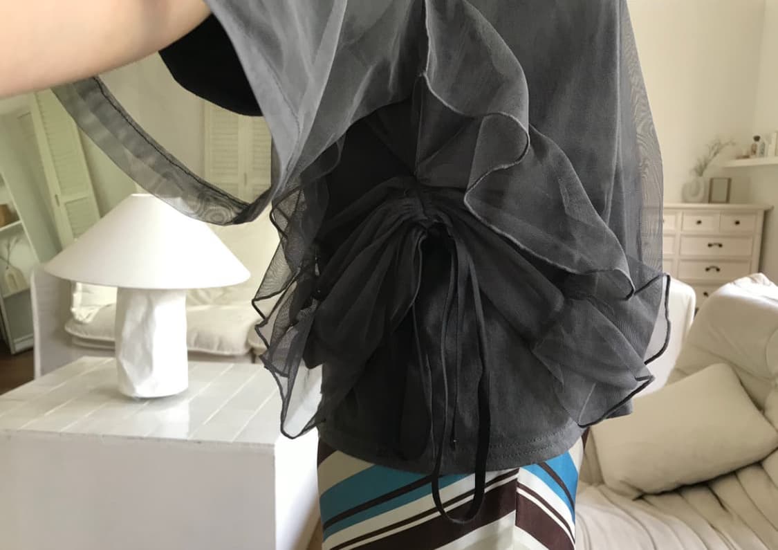 Vintage ruffle layered top 상품이미지1