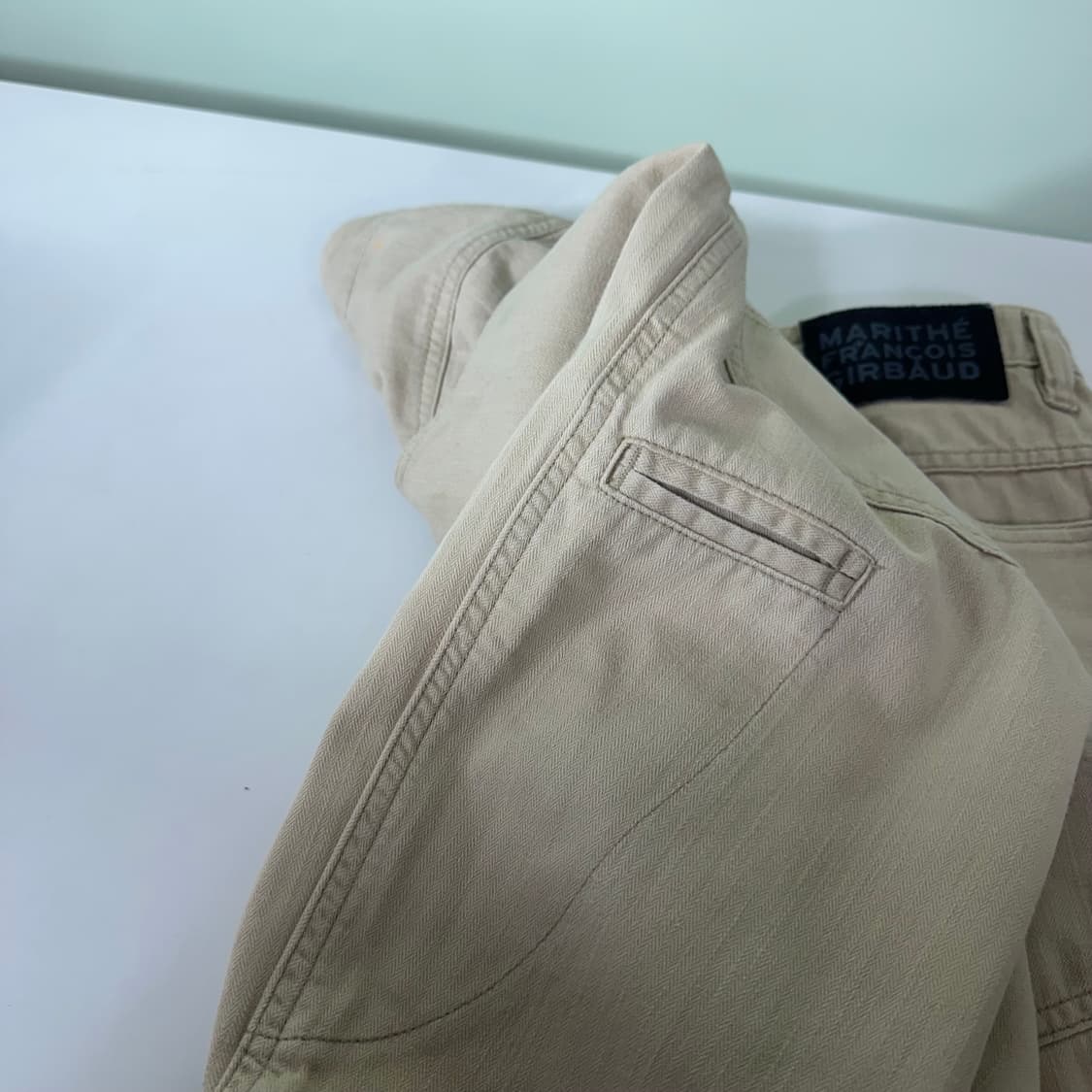 L 마리떼프랑소와저버 90‘s 베이지 세미와이드 하이웨스트 코튼팬츠 상품이미지9