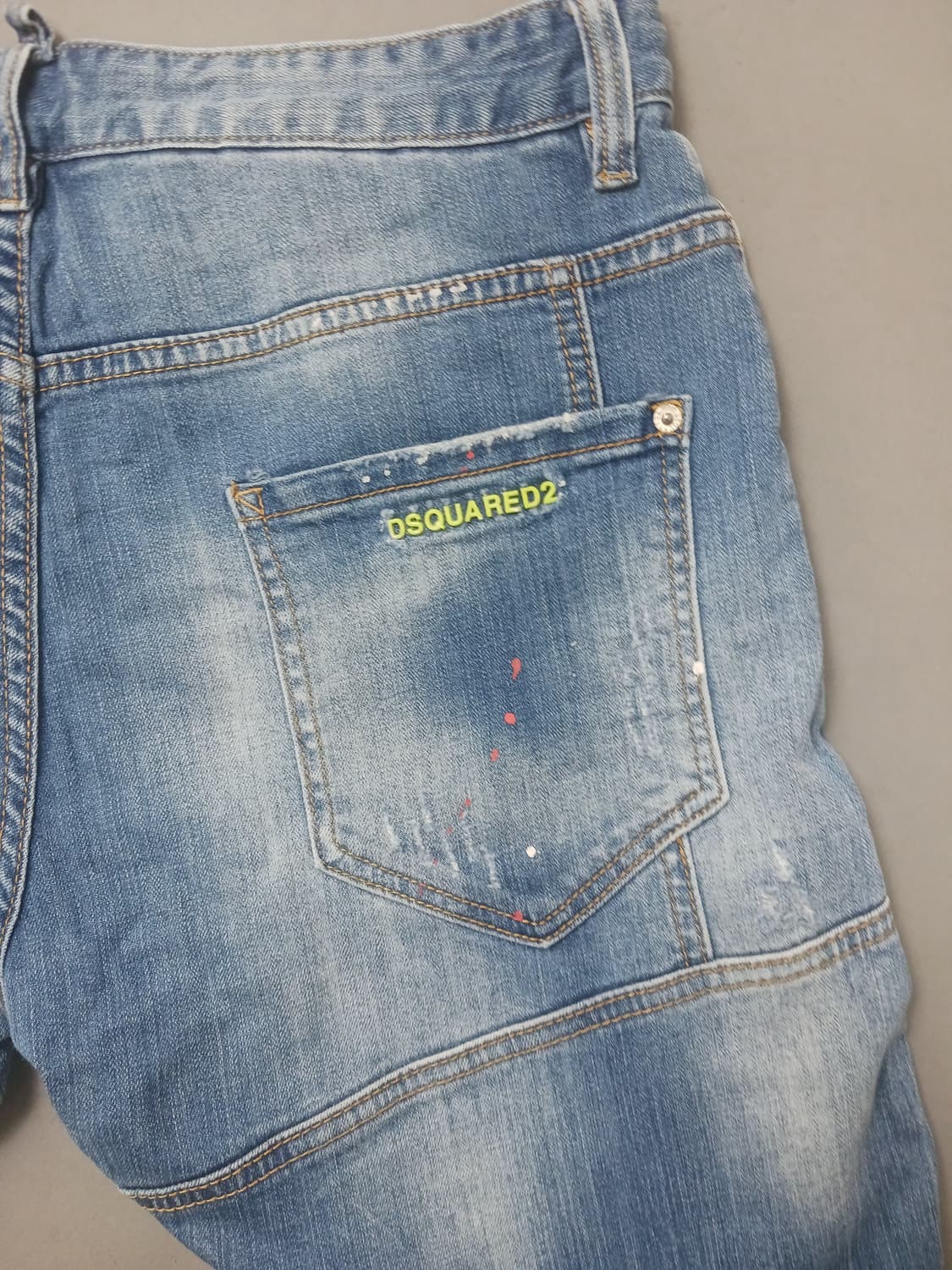 [34] 디스퀘어드2 네온페인팅 타이디 바이커진 청바지 상품이미지9