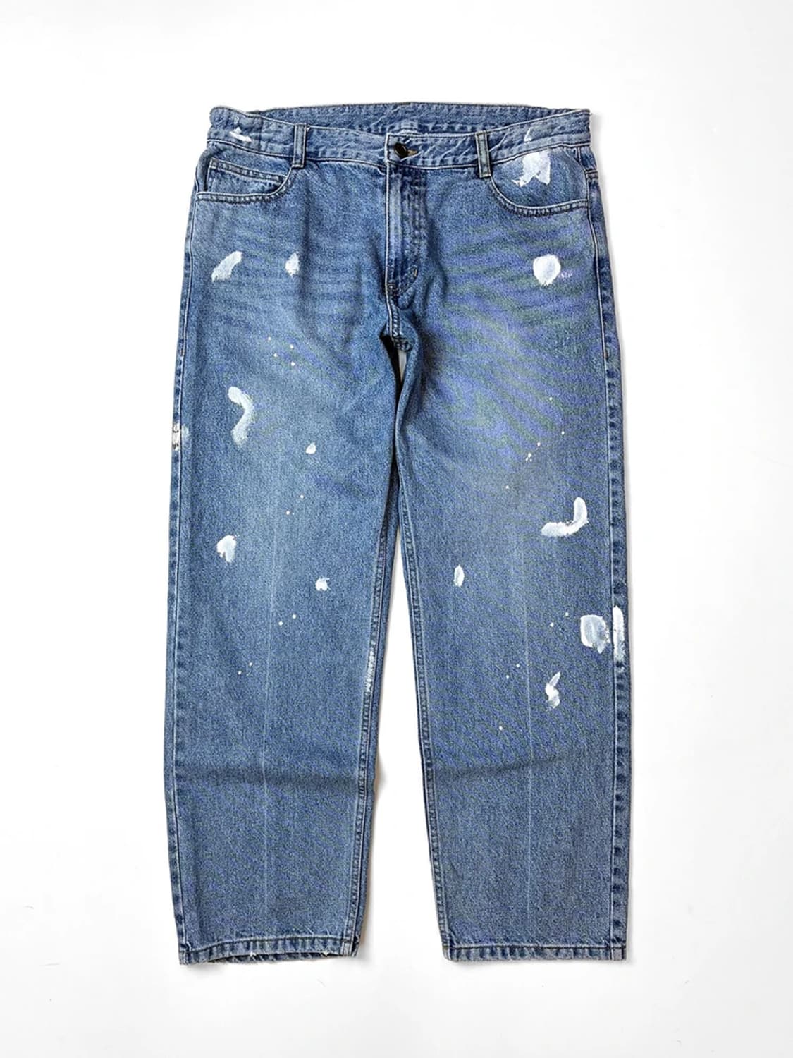 솔리드옴므 19ss 워싱 페인팅 테이퍼드 데님 팬츠 PN5349 상품이미지1