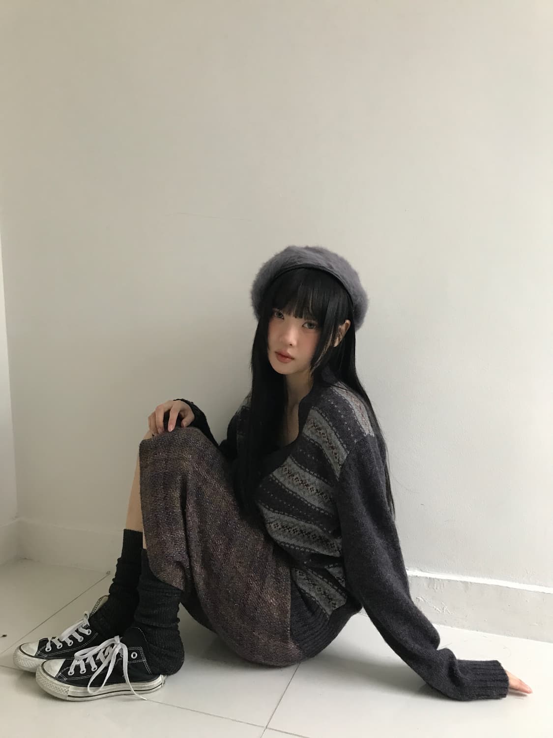 Mori Vintage Knit Cardigan(Grey) 상품이미지7