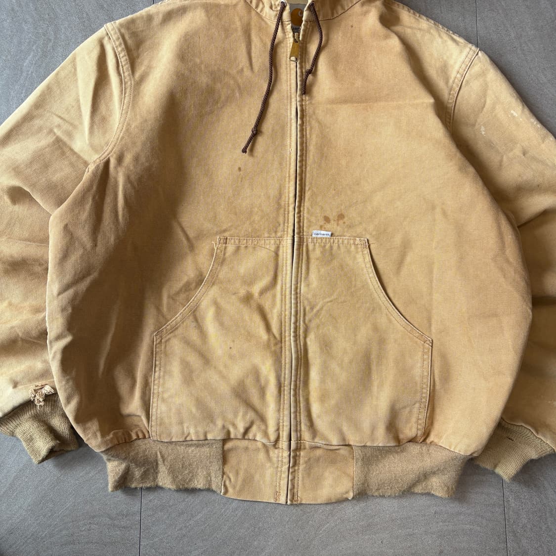 90년대 미국 생산 칼하트 jr106 베이지 액티브 자켓 상품이미지4