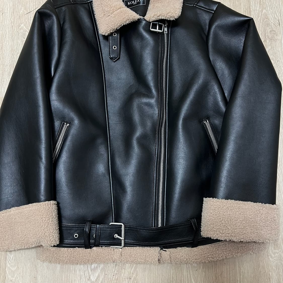 콜릿 그랑스 레더 양털 무스탕 자켓 L/100  상품이미지3