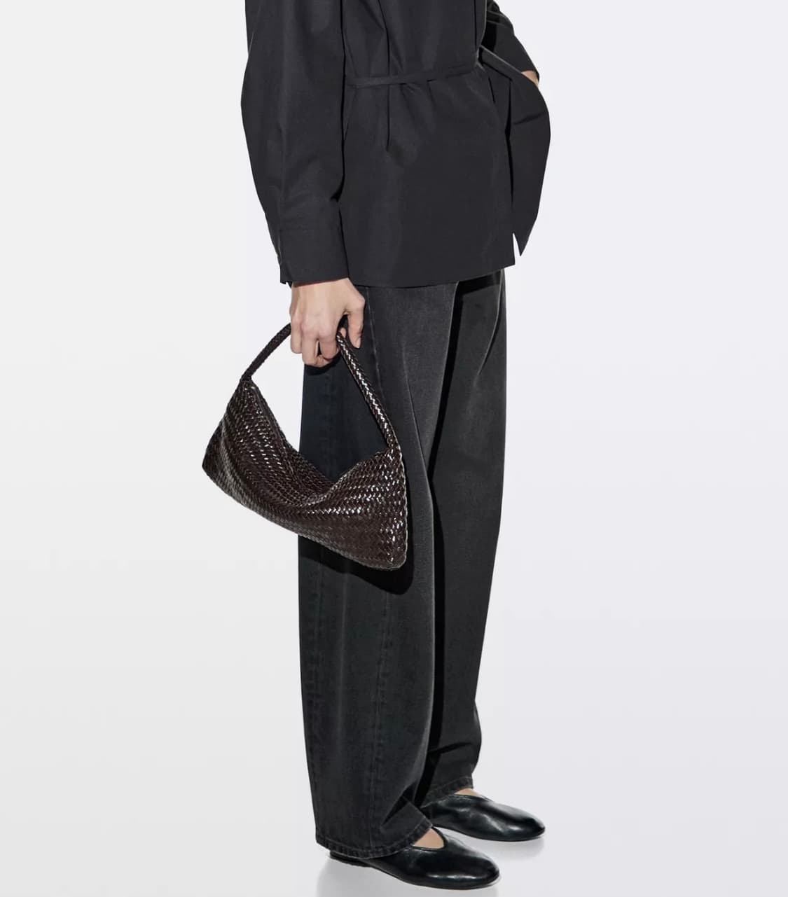 Massimo Duttie 나파 가죽 위빙백-갈색 상품이미지1