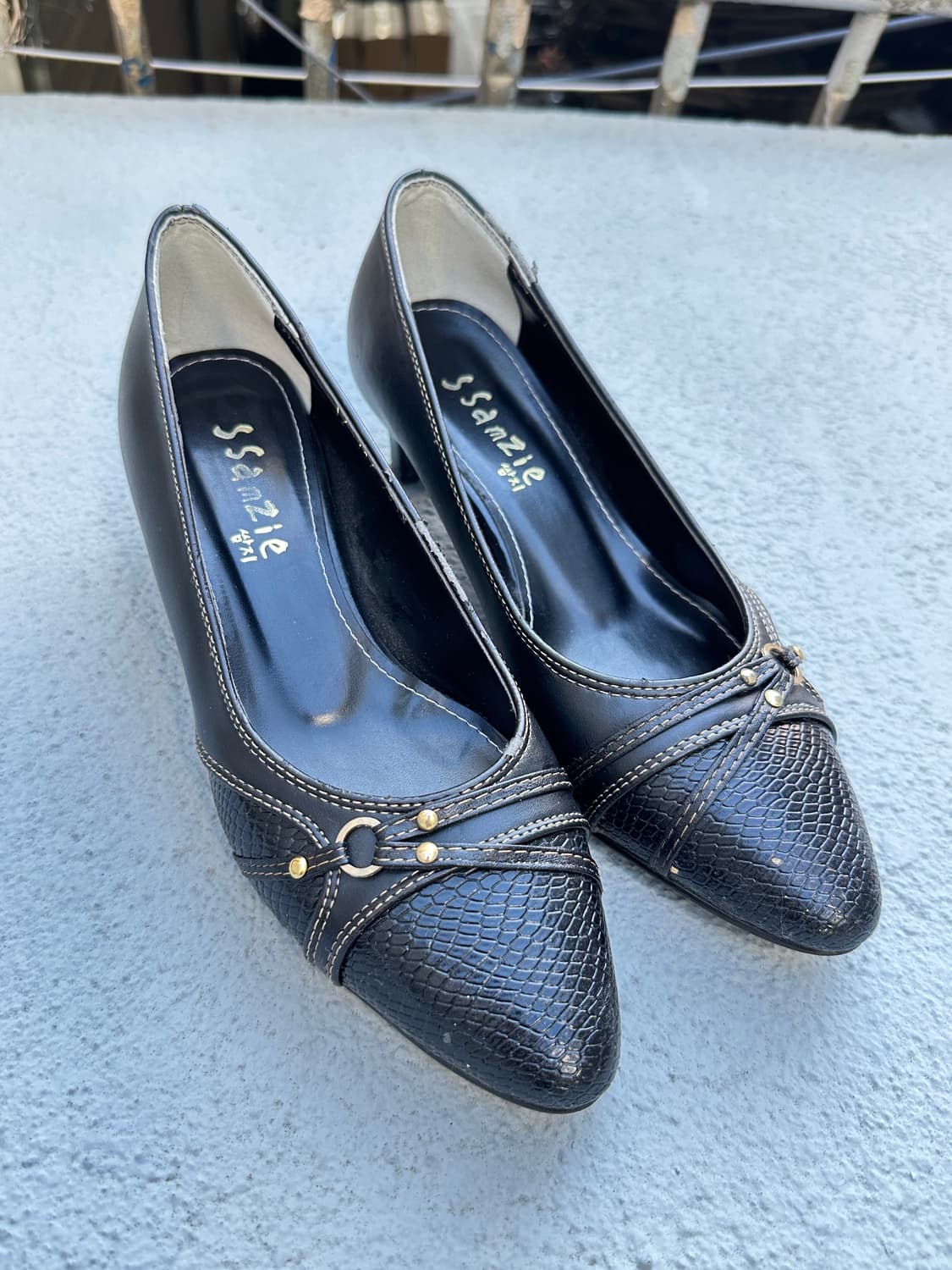 Ssamzie croco leather heel 상품이미지1