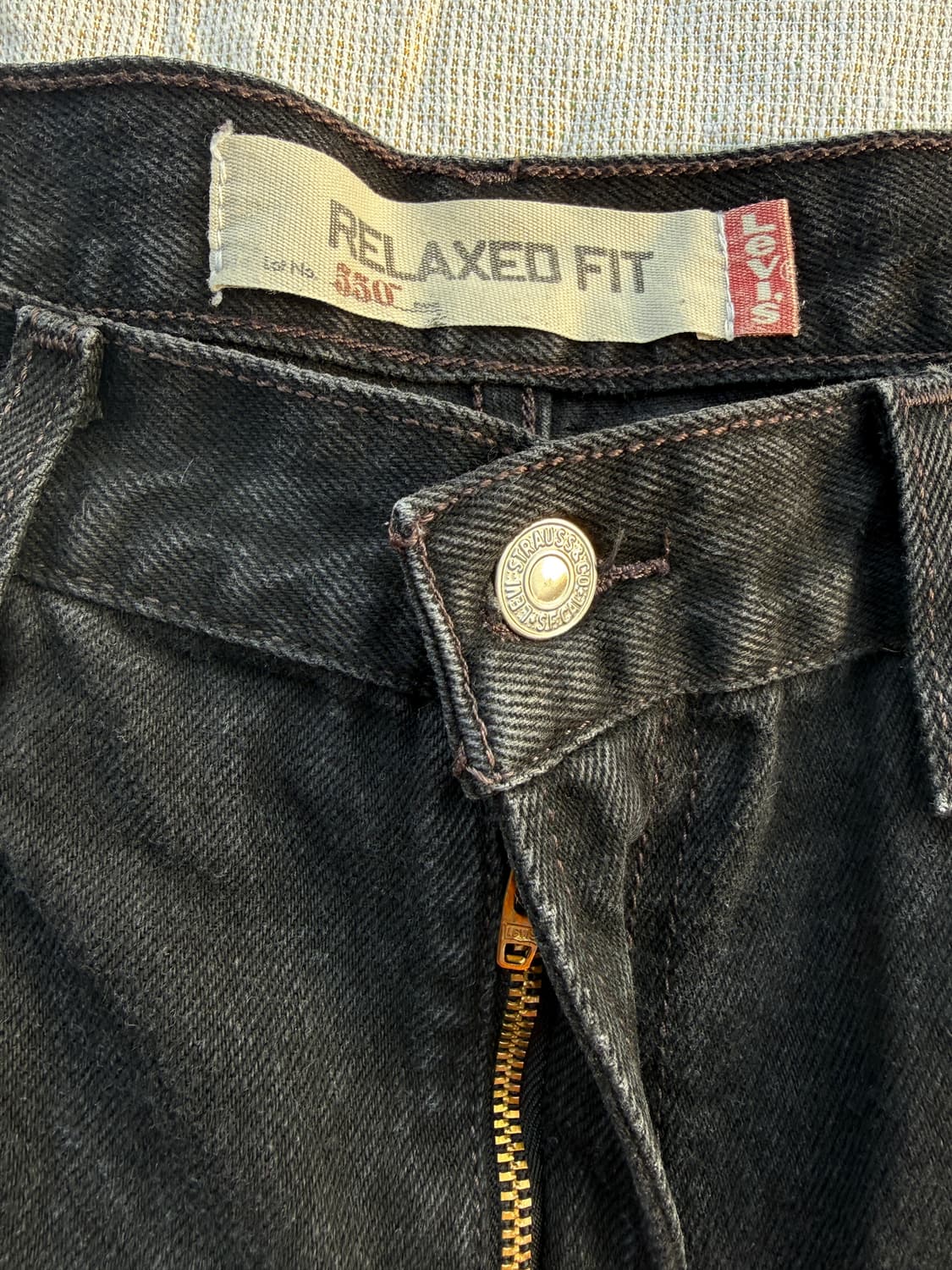 리바이스 550 흑청 34/30 지퍼플라이 상품이미지4