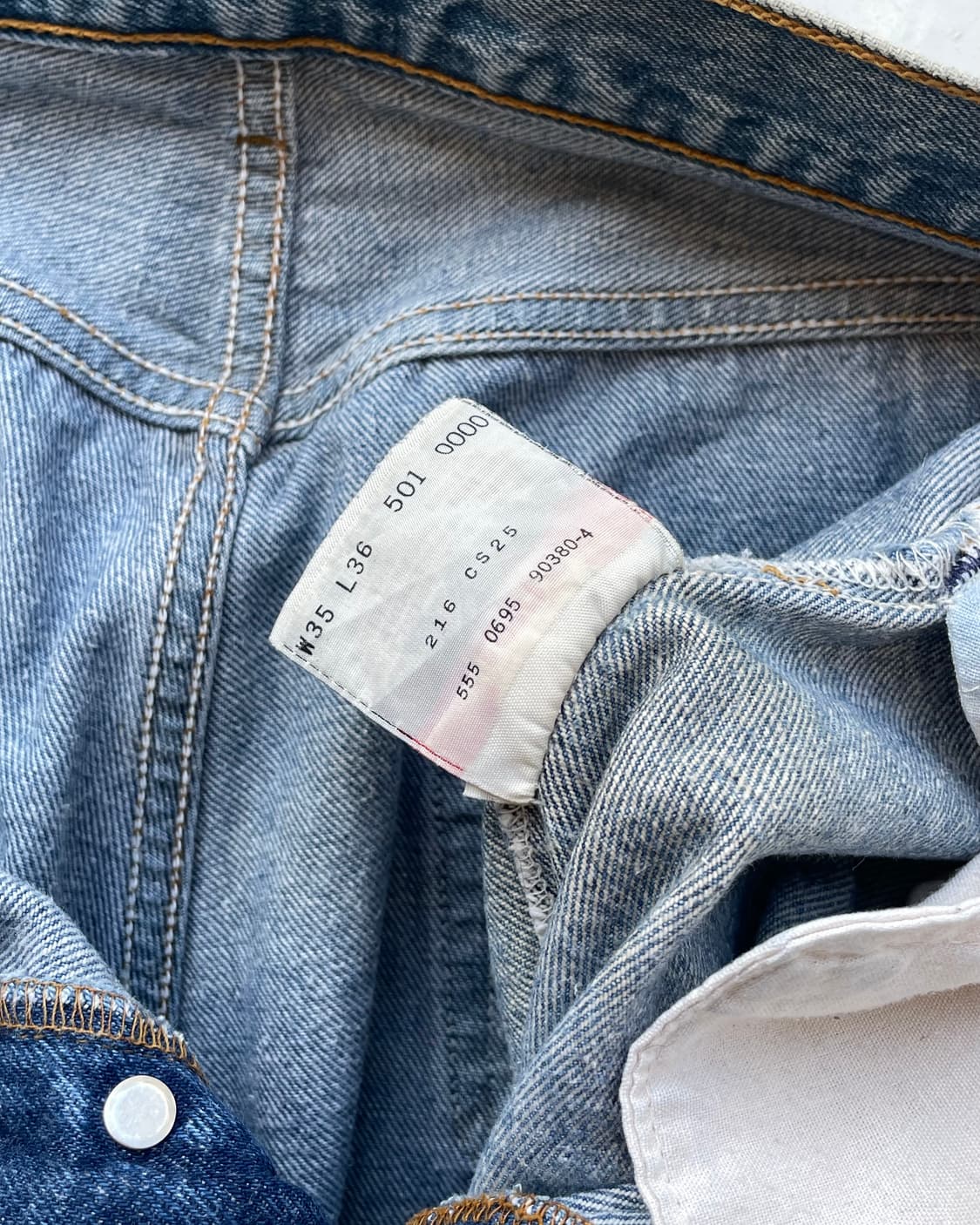 90s USA Levi’s 501xx (555 factory) 35x36 상품이미지5
