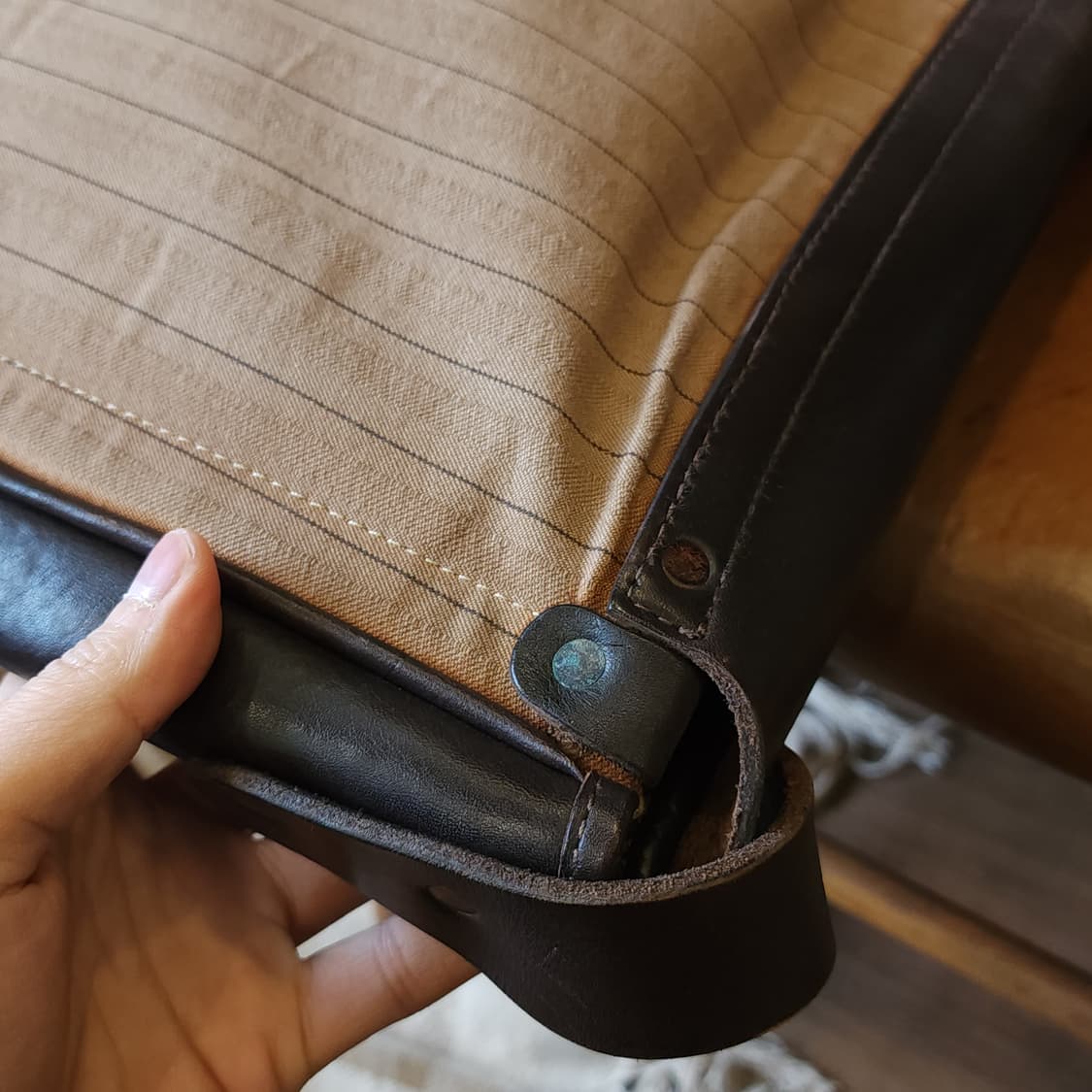 폴로 더블알엘 메신져백 캔버스 레더 크로스백 상품이미지6