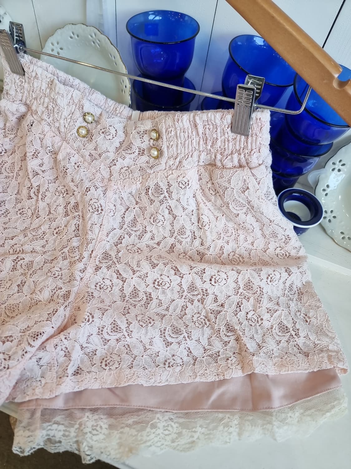 레이스 레이어드 팬츠 (핑크) 상품이미지5