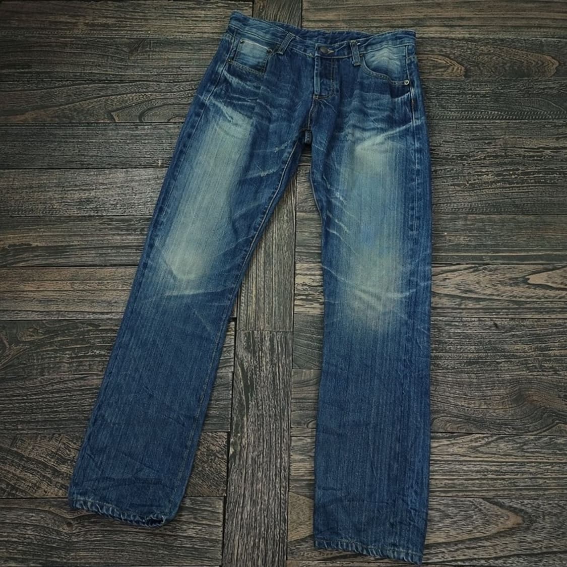 [미하라야스히로] 빈티지 워시드 슬림핏 데님 팬츠 청바지 P01186 상품이미지1