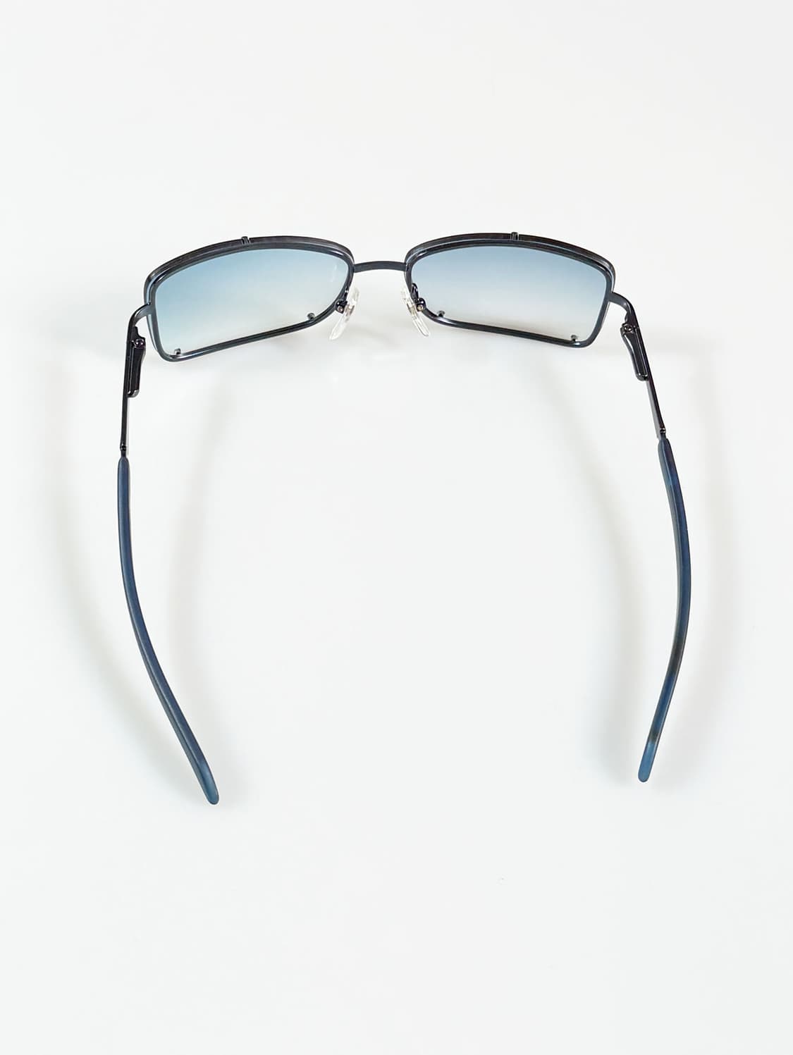 90s IXRON 무테 스퀘어 블루틴트 빈티지 선글라스 상품이미지5